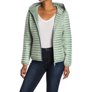 SAVE THE DUCK Green IRIS Hooded Puffer Jacket